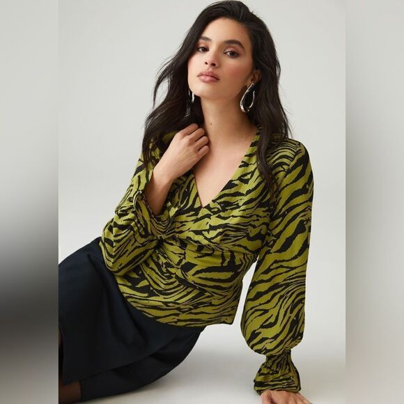 Anthropologie Exquise Wrap Blouse